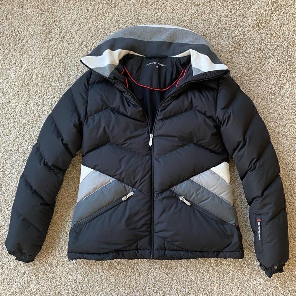 Perfect Moment Womens Ski Jacket Apres Duvet Black NEW NWT large